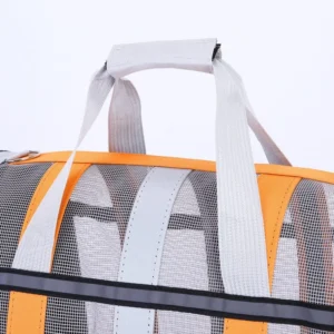 Cat & Small Dog Vertical Bar Pet Carrier Foldable Large Capacity Breathable Four Seasons Universal 3kg Max Load