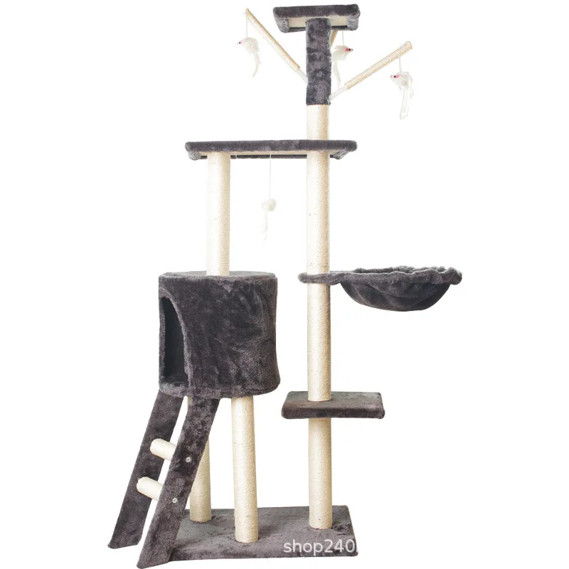 Cat Tower Climbing Frame Large Scratcher Sisal Scratching Cat Board Encourages Jumping and Climbing Cat Tree House