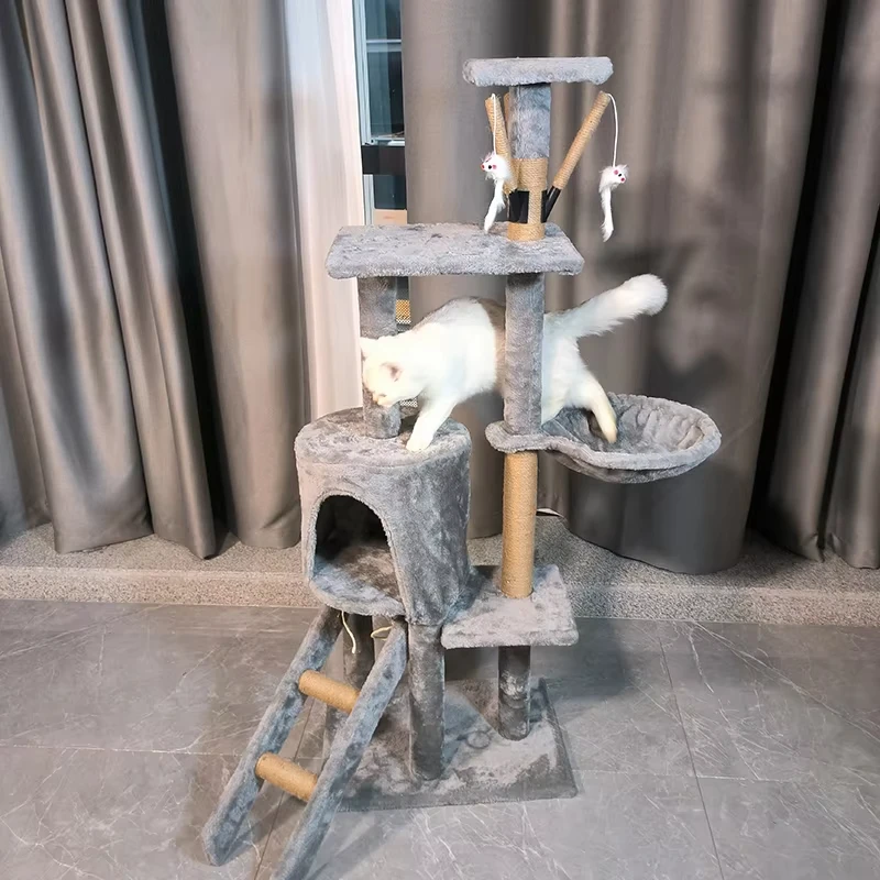 Cat Tower Climbing Frame Large Scratcher Sisal Scratching Cat Board Encourages Jumping and Climbing Cat Tree House