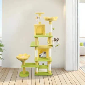Cat Tower Toys Large Solid Wood Cat Tree Climbing Frame Scratching Board Jumping Platform Capsule Made Durable Sisal