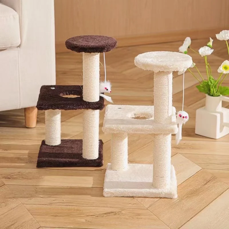 Cat Toys Fashion Classic Cat Climbing Frame Sisal Scratching Post Cat Shelf Animal Jumping Platform