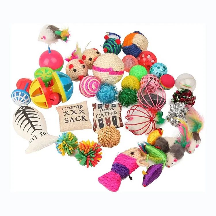 Cat Toys Pet Supplies Cat Accessories Mixed Cat Playing Toy Set for Kittens