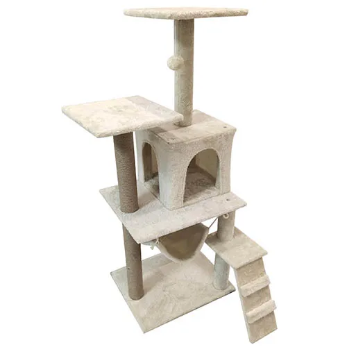 Cat Tree Cat Toys House Luxury Cat Climbing Frame Solid Wood Tree Scratcher