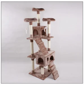 Cat Tree Sisal Castle Large Big Climbing Tree Pet Scratcher Condo Furniture Tower Cat Activity Tree with