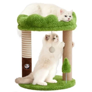 Cat Tree Tower Forest Style Tree Hole Design Natural Sisal Aesthetic Small Space Integrated Living Room Carton 2