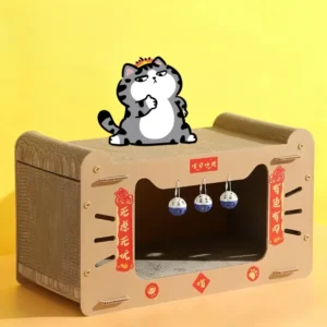 Cat Trees Scratcher Large Double Layer Cat House Wear Resistant Paper Scratch Board Grinding Claw Integrated Carton