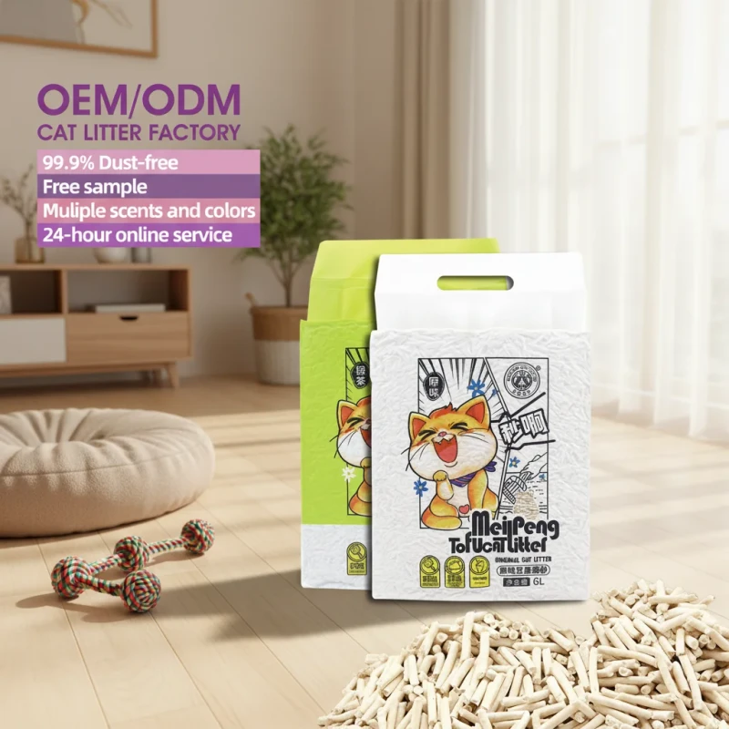 Cat Waste Disposal Fully Water-Soluble & Flushable Eco-Friendly Fast Clumping Odor-Control Easy Waste Disposal
