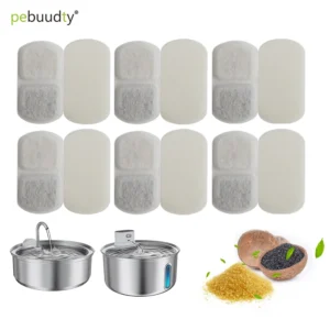 Cat Water Fountain Filters 6 Pack Replacement Filters Pre-Filter Sponges Set Automatic Pet Fountain Dog Water Dispenser
