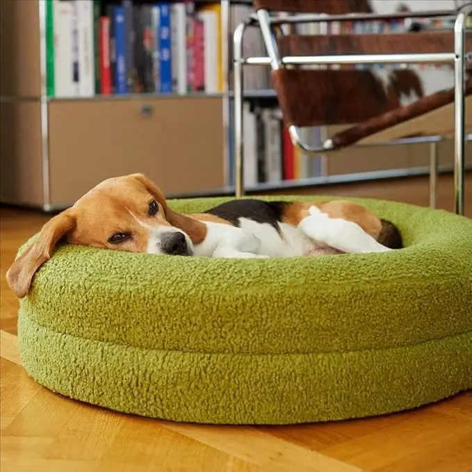 Cat and Dog Bed Accessories Luxury Cozy Donut Pet Cushion Mat Washable with Cute Animal Pattern