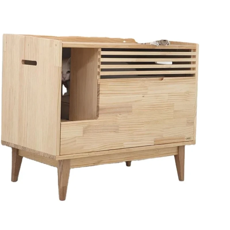 Cat and Dog Houses Pet Indoor Removable Pet House Cat Furniture Factory Pet Cages Solid Wooden Rabbit House Breathable