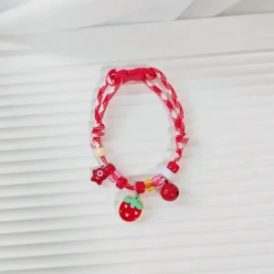 Cat and Dog Plastic Cartoon Collar with Bell and Paw Print Adjustable Colorful