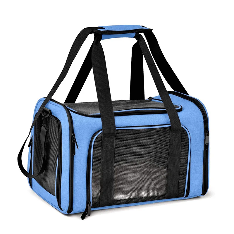 Cats Dogs Puppies Breathable TSA Airline Approved Soft Sided Collapsible Travel Puppy Cat Dog Carrier Pet