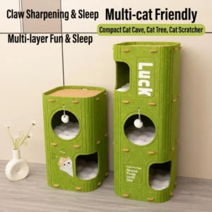 Cat’s Nest Multi-layer Warmth Four Seasons Universal Climbing Frame Felt Integrated Scratching Board Semi-enclosed Cat Tree