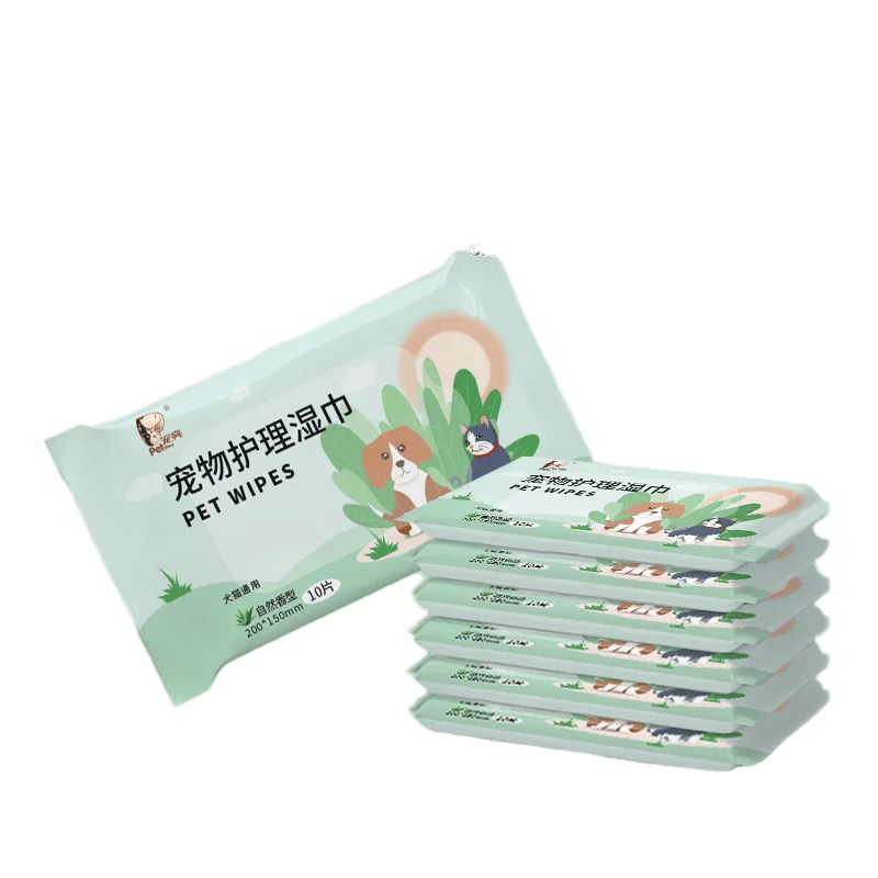 Cats and Dogs Hygiene Care Wet Wipes Soft Non Woven Mini Travel Pack Hypoallergenic Anal Gland Cleaning Touch Comfy for Pets