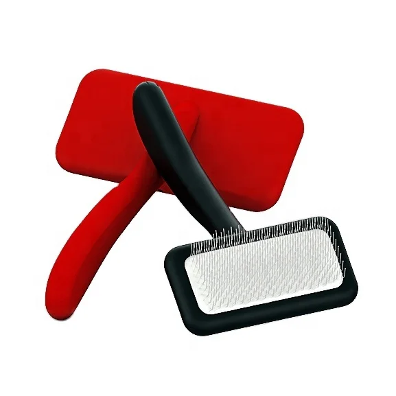 Cepillo De Gato 92x170mm 67g Painted Soft Wooden Handle Black Pet Undercoat Hair Grooming Pet Slicker Brush