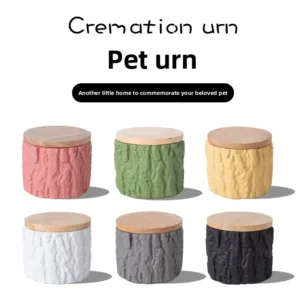 Ceramic Cylindrical Pet Urn for Dog Cat Ashes Memorial Jar Moisture Proof Sealed Funeral Supplies