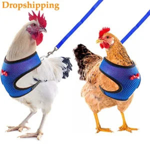 Chicken Leashes Pet Dog Collar and Leash Harness Set Dog Training Vest for Handler