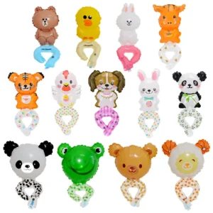 Children’s Toy Wrist Quality Balloon Small Gift Cartoon Animal Mini Headband Panda Monkey Bunny Balloon