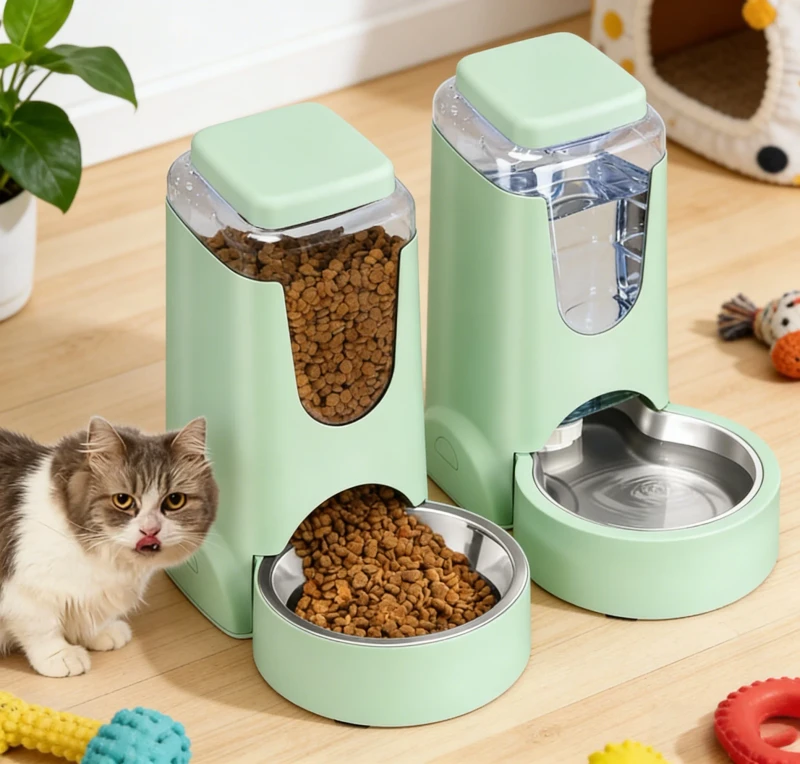China Big Factory Good Price 2.5L Plastic Automatic Pet Feeder Pet Feeding Bowl Dog Cat Supplies