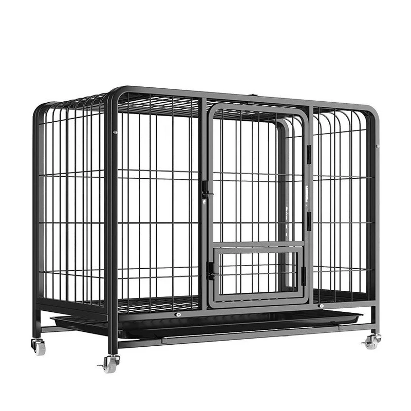 China Factory Large Dog Crate Heavy Duty Double Door Pet Cage Dogs Kennel with Top & Side Doors