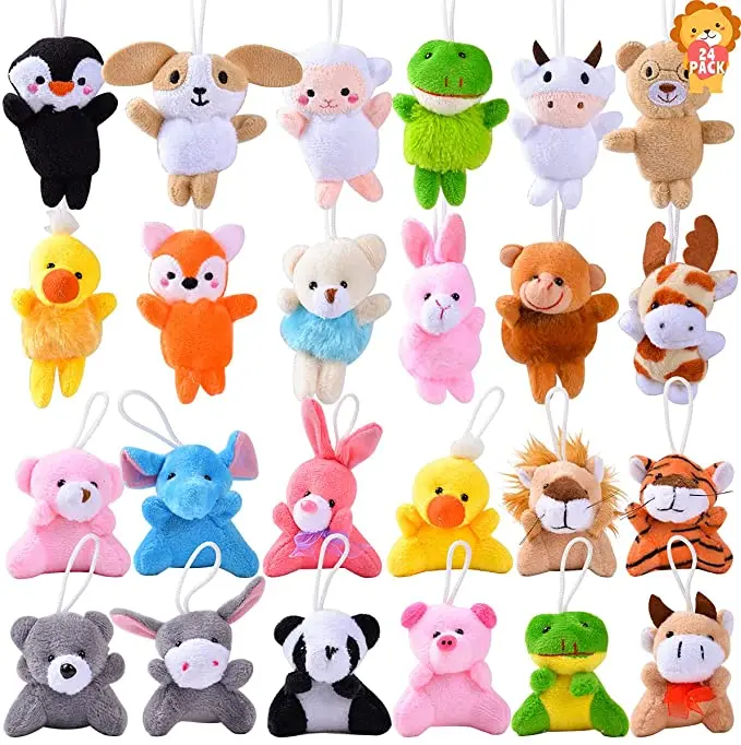 China OEM ODM Pack Mini Animal Plush Toy Assortment Assorted Style Small Stuffed Animal Bulk for Kids Toddlers