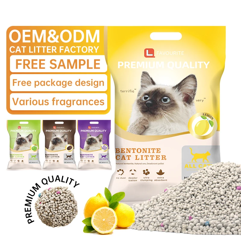 China Pet Supplies Natural Organic Color Ball Shape Cat Sand Multi Fragrance Clumping Colored Bentonite Cat Litter