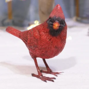 China Supplies Fiberglass Resin Xmas Red Garden Decoration Cardinal Christmas Bird Decor