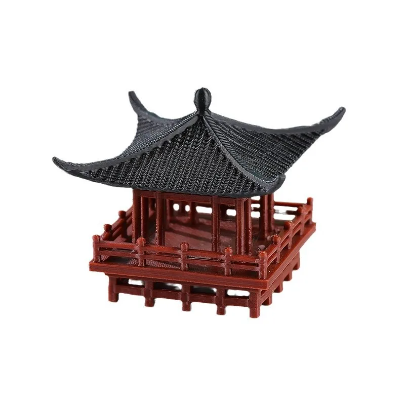Chinese Antique Floating Pavilion Model Bonsai Micro Landscape Rockery Aquarium Decoration New Style Garden