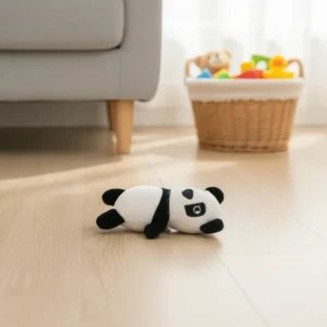 Chinese Style Panda Plush Toy Scratch Resistant Pet Companion Play Supplies Interactive Molar Toy for Kittens Small Dogs