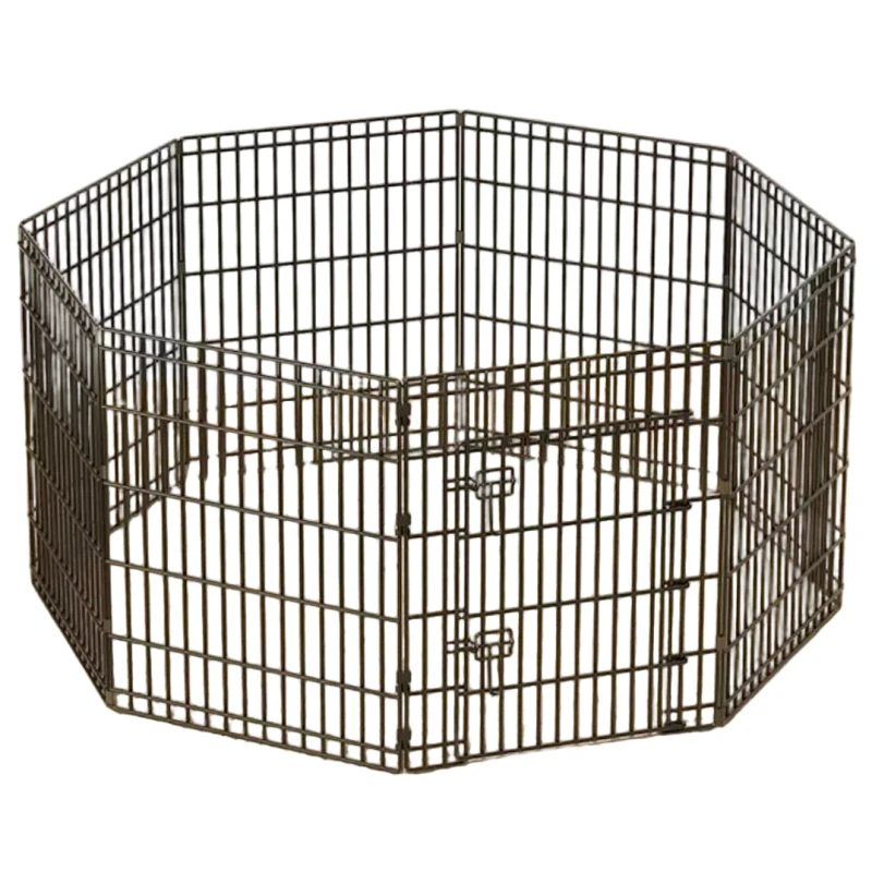 Chinese factory straight hair no door foldable dog pet cage practical pet barrier multi purpose fence