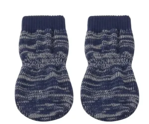 Christmas New Year Eco Friendly Waterproof Pet Dog Socks Cloth Rubber Non Slip Teddy Cute Dog Foot Covers Solid Pattern Winter