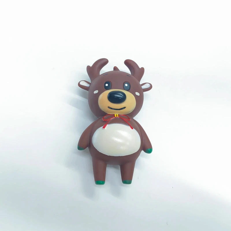 Christmas Reindeer Dog Toy with Squeaker Custom Logo Available