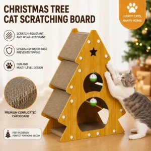 Christmas Tree Cat Scratcher Corrugated Cardboard Cat House Durable Non Shedding Furniture Protection