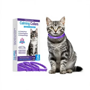 Classic 62CM Adjustable ABS Pheromone Pet Calming Collar 4pcs Anxiety Stress Relief for Dogs Cats
