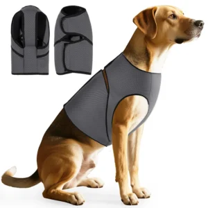Classic Anti Noise Dog Harness Durable Zipper Closure Easy to Wear Adjustable Polyester Calming Pet Clothes Dogs