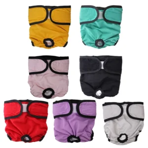 Classic Cotton Dog Diapers for Male & Female Pets Waterproof Pet Underwear for Menstruation & Estrus for Spring & Summer Seasons