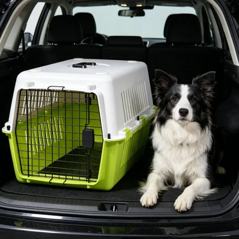 Classic Fashion Large Cat Airplane Cage Plastic Backpack Pet Carrier with Shock Absorbing Base Ventilated Breathable