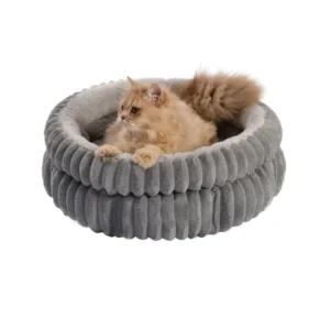 Classic Fashion Pet Bed Comfortable Thick Washable Dog Cushion Pure Color Anti Slip Bottom Cat Bed Durable Plush Fleece Portable