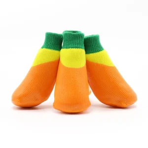 Classic Striped Stain Resistant Waterproof Cotton Dog Sock Eco Friendly Anti Slip Pet Shoes All Seasons WPS Series