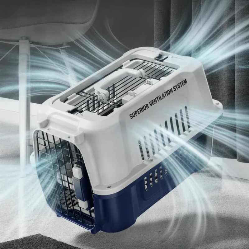 Classic Style Pet Carrier Airline Approved Plastic Transport Box Pet Transport Cage for Cats