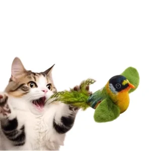 Classic Style Plush Cat Teaser Toy Self Hi Relieve Boredom Simulation Feather Cotton Swing Hanging Door for Cats and Dogs