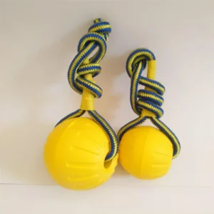 Classic Style Safe EVA Foam Dog 7cm Rope Ball Eco Friendly Bite Resistant Pet Chew Toys for Dog Training and Tug Game