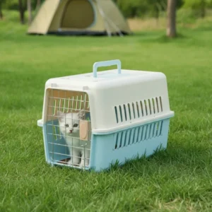 Classic Style Sustainable Pet Carrier Plastic Solid Style Transport Box Pet Transport Cage for Carry
