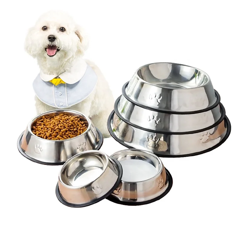 Classical Style Durable 304 Stainless Steel Pet Food Bowl Dog Feeder