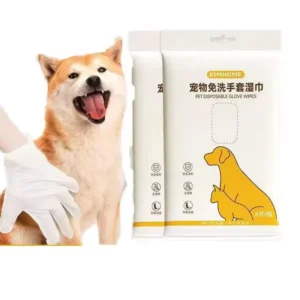 Cleaning Gloves Wipes Private Label Biodegradable Pet Grooming Gloves Wet Wipes for Dogs Cats