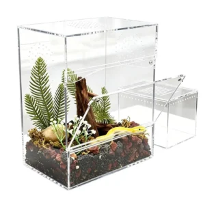 Clear Acrylic Reptile Terrarium Breeding Display Box Custom Transparent Insect Habitat for Spider Lizard Snake Pet