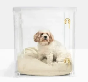 Clear Luxury Acrylic Pet Gates Modern Acrylic Crates Cage for Cat Dog
