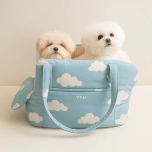Cloud Design Pet Carrier Bag for Small Dogs and Cats Travel Tote Soft Puppy Carrier for Outdoor Airplane Car Use