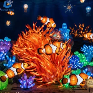 Clownfish Theme Lighting for Aquarium Entrance Underwater Theme Decoration