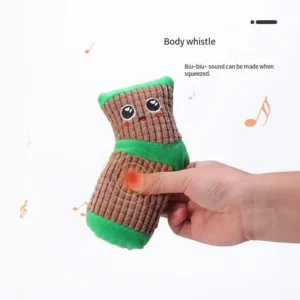 Color Printed Beeping Dog Toy for Cats Explosion Proof Plush Doll with Sustainable Feature Helps Relieve Boredom Pet Squeak Toys